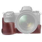 قاعدة نصف غطاء كاميرا من جلد PU بخيط 1/4 بوصة لكاميرا Nikon Z6 / Z7، لـ Nikon Z6