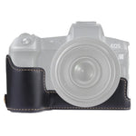 قاعدة نصف غطاء كاميرا من جلد PU بخيط 1/4 بوصة لكاميرا Canon EOS R، لـ Canon R