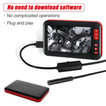 P20 شاشة عرض 4.3 بوصة منظار داخلي HD1080P مع 8 مصابيح LED، الطول: 2m، قطر العدسة: 8mm، سلك صلب، الطول: 2m، سلك صلب