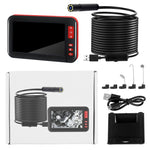 P20 شاشة عرض 4.3 بوصة منظار داخلي HD1080P مع 8 مصابيح LED، الطول: 10m، قطر العدسة: 8mm، سلك صلب، الطول: 10m، سلك صلب