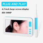 C01 شاشة عرض 4.3 بوصة منظار بصري للأذن HD1080P مع 6 مصابيح LED، القطر: 3.9mm، C01 3.9mm