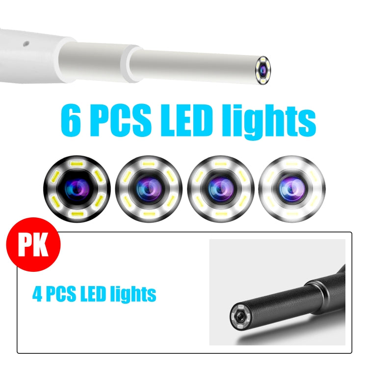 C01 شاشة عرض 4.3 بوصة منظار بصري للأذن HD1080P مع 6 مصابيح LED، القطر: 3.9mm، C01 3.9mm
