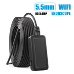 F220 كاميرا منظار داخلي HD 5.0MP بقطر 5.5mm مع WIFI و6 مصابيح LED، الطول: 5m، الطول: 5m