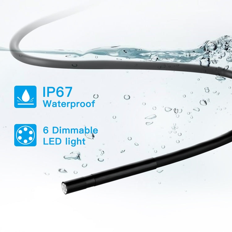 F220 كاميرا منظار داخلي HD 5.0MP بقطر 5.5mm مع WIFI و6 مصابيح LED، الطول: 5m، الطول: 5m