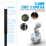 F220 كاميرا منظار داخلي HD 5.0MP بقطر 5.5mm مع WIFI و6 مصابيح LED، الطول: 5m، الطول: 5m