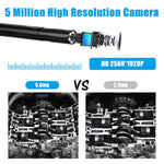 F220 كاميرا منظار داخلي HD 5.0MP بقطر 5.5mm مع WIFI و6 مصابيح LED، الطول: 5m، الطول: 5m