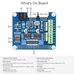 لوحة محرك خطوة Waveshare HRB8825 لـ Raspberry Pi، تشغل محركي خطوة، حتى 1/32 ميكروستيبينغ