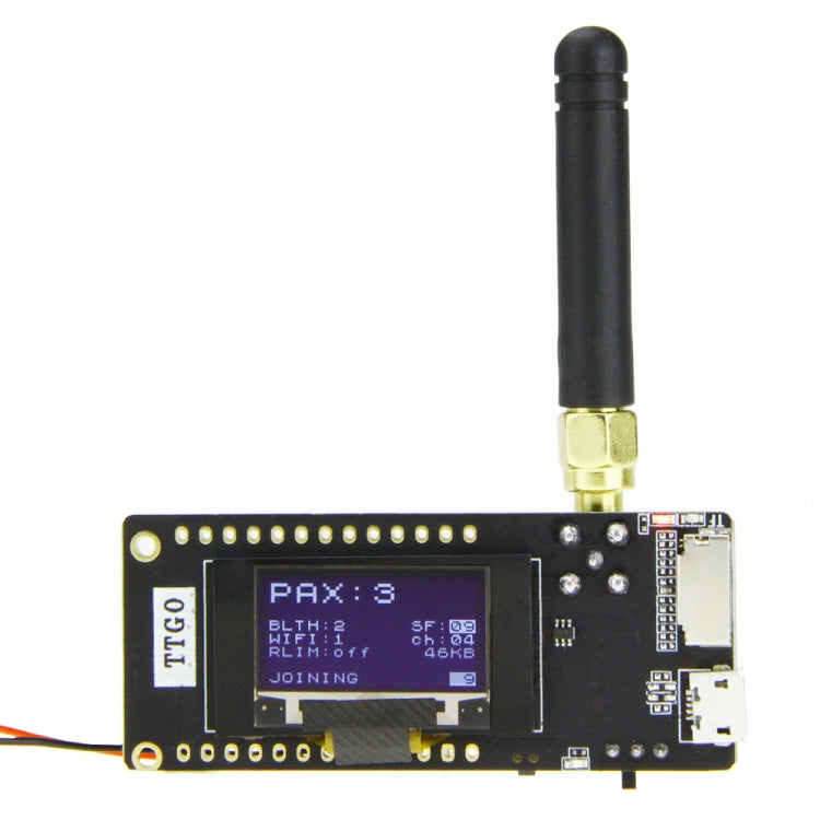 وحدة TTGO LORA32 V2.1 ESP32 شاشة OLED 0.96 بوصة بلوتوث واي فاي لاسلكية 915MHz SMA IP5306 مع هوائي، 915MHz