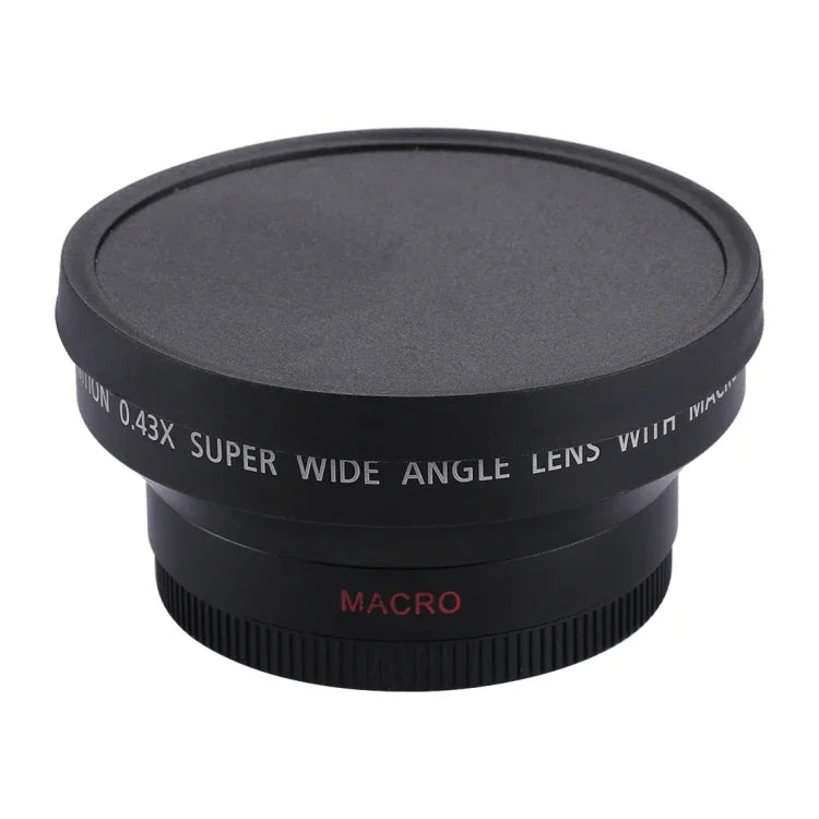 عدسة زاوية واسعة فائقة 62mm 0.43X مع عدسة ماكرو، 62mm