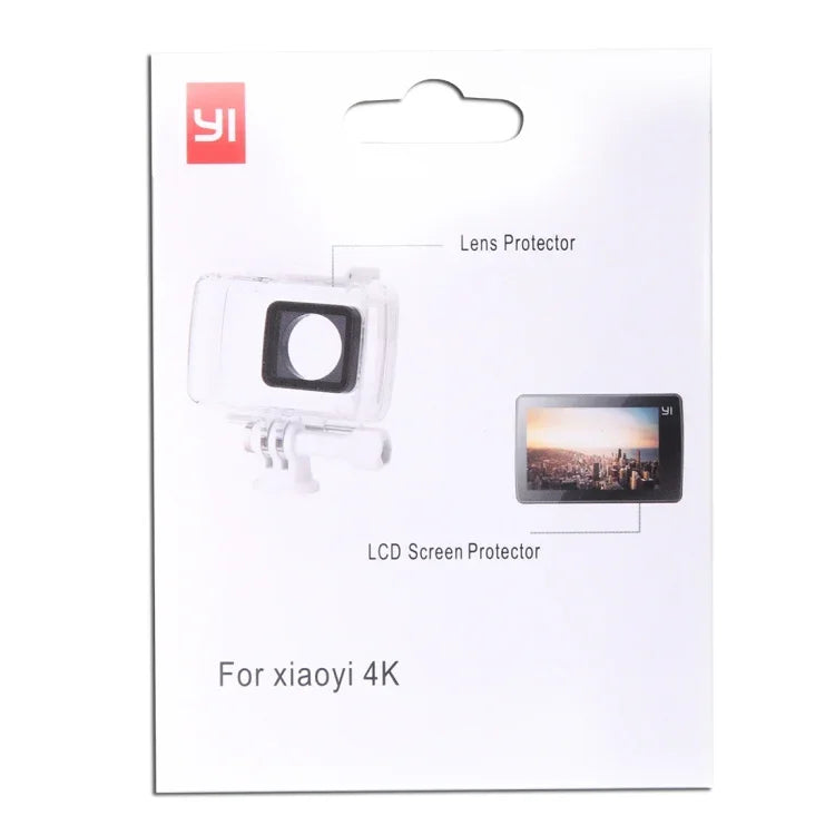 واقي شاشة LCD فائق الوضوح + فيلم واقي عدسة زجاجية للهيكل لكاميرا Xiaomi Xiaoyi II 4K