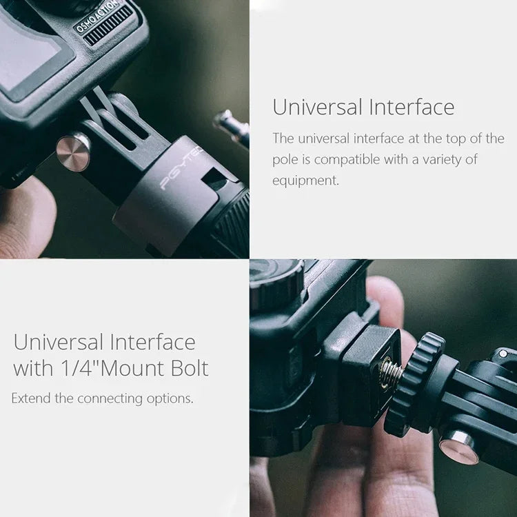 عصا سيلفي تمديد حامل ثلاثي الأرجل لكاميرا الحركة PGYTECH P-GM-117 لكاميرا DJI Osmo Action، P-GM-117