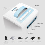 جهاز عرض فيديو للأطفال W-S1 بقوة 10W وسطوع 30 لومن بدقة HD 1080P بتقنية LCD، يدعم AV / USB / بطاقة Mini SD / HDMI / صوت