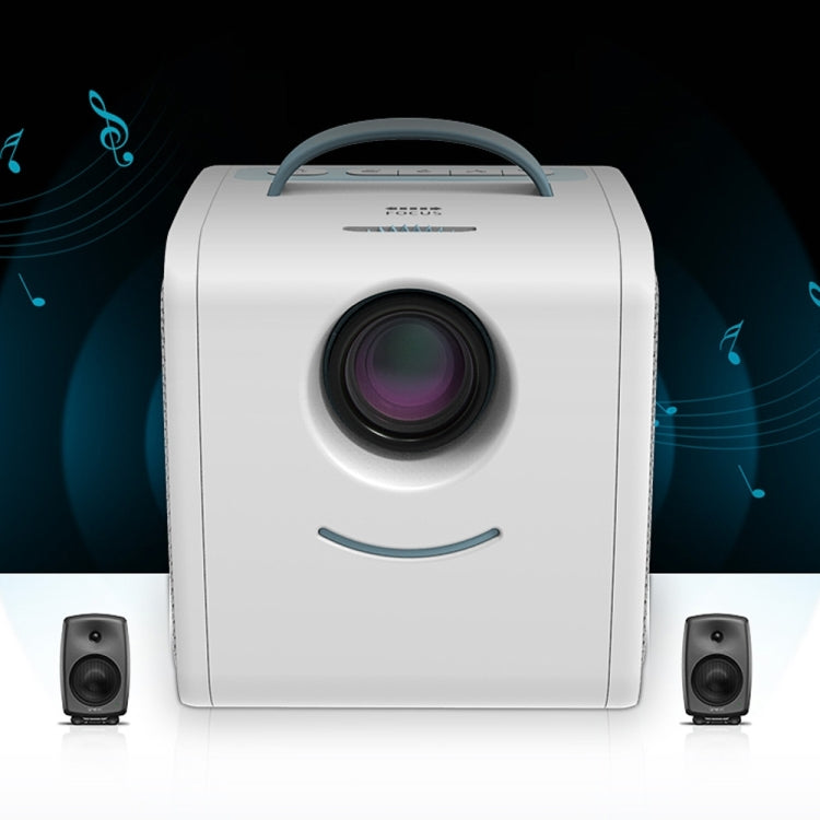 جهاز عرض فيديو للأطفال W-S1 بقوة 10W وسطوع 30 لومن بدقة HD 1080P بتقنية LCD، يدعم AV / USB / بطاقة Mini SD / HDMI / صوت