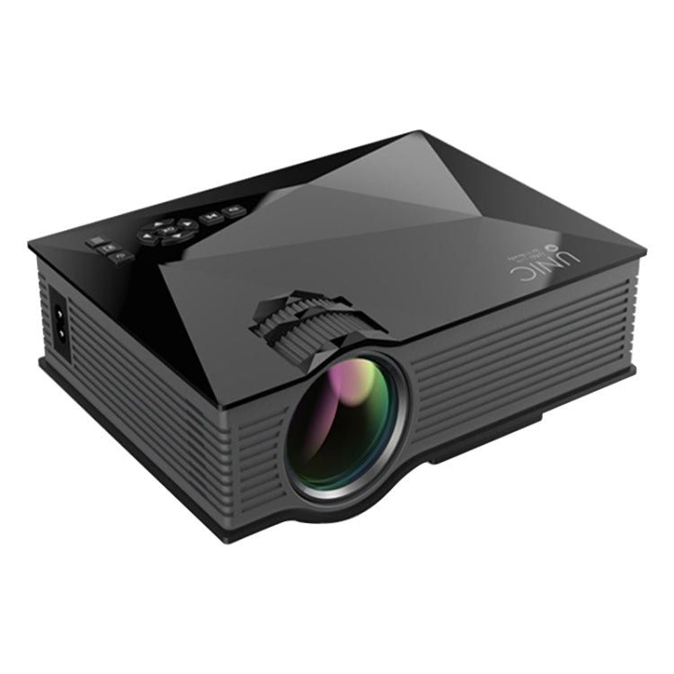 جهاز عرض LED منزلي متعدد الوسائط UC68 بسطوع 80 ANSI ودقة 800x400 HD 1080P، يدعم USB/SD/HDMI/VGA/IR، UC68 800x400