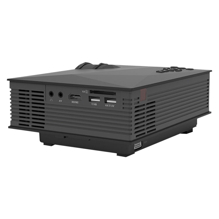 جهاز عرض LED منزلي متعدد الوسائط UC68 بسطوع 80 ANSI ودقة 800x400 HD 1080P، يدعم USB/SD/HDMI/VGA/IR، UC68 800x400