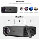 جهاز عرض ذكي Vivibright F30 بشاشة LCD بحجم 5.8 بوصة وسطوع 4200 لومن ودقة 1920 × 1080P Full HD مع جهاز تحكم عن بعد، يدعم إخراج صوت / SPDIF / مدخل AV / USB / HDMI، F30 أسود