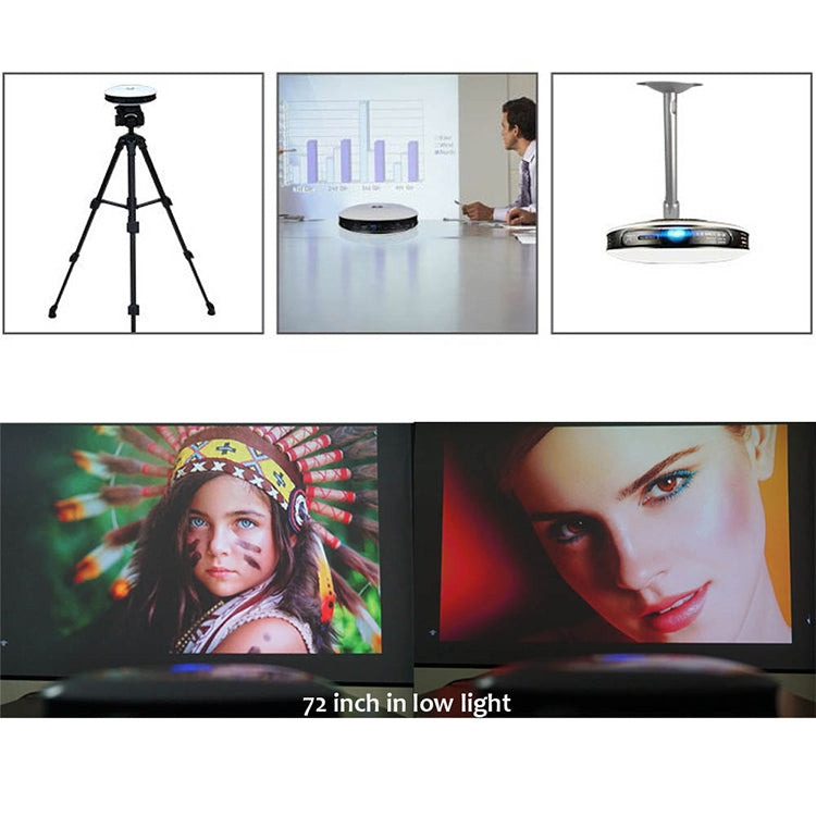 جهاز عرض ليزر ذكي ثلاثي الأبعاد Wejoy DL-S9 بسطوع 220 لومن ودقة 1280x720 720P أندرويد 6.0، يدعم بلوتوث وواي فاي، يدعم HDMI / USB x 2 / بطاقة TF