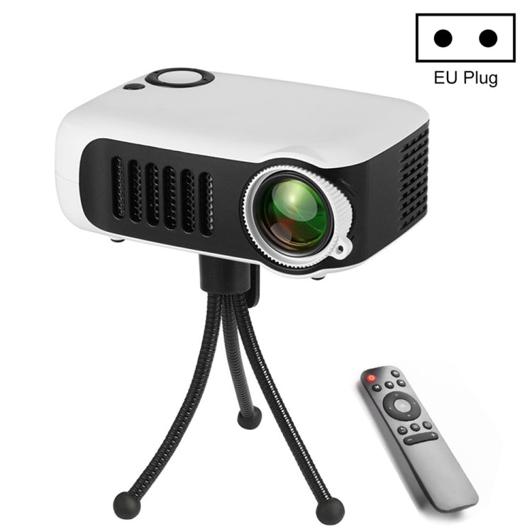 جهاز عرض محمول A2000 بسطوع 800 لومن وشاشة LCD لمسرح منزلي، يدعم 1080P، قابس الاتحاد الأوروبي