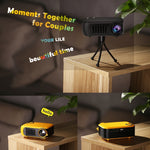 جهاز عرض محمول A2000 بسطوع 800 لومن وشاشة LCD لمسرح منزلي، يدعم 1080P، قابس الاتحاد الأوروبي