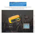 جهاز عرض محمول A2000 بسطوع 800 لومن وشاشة LCD لمسرح منزلي، يدعم 1080P، قابس الاتحاد الأوروبي