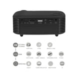 جهاز عرض محمول A2000 بسطوع 800 لومن وشاشة LCD لمسرح منزلي، يدعم 1080P، قابس الاتحاد الأوروبي