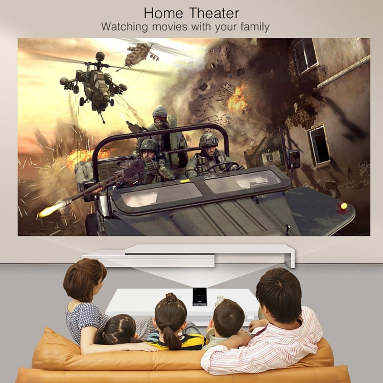 جهاز عرض ذكي محمول P09 بدقة 4K Ultra HD مع تحكم عن بعد بالأشعة تحت الحمراء، معالج Amlogic S905X رباعي النواة A53 بسرعة تصل إلى 1.5 جيجاهرتز، أندرويد 6.0، 1 جيجابايت + 8 جيجابايت، يدعم WiFi 2.4G/5G، بلوتوث، بطاقة TF