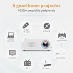 جهاز عرض LED صغير YG320 بدقة 320*240، مسرح منزلي، يدعم HDMI وAV وSD وUSB
