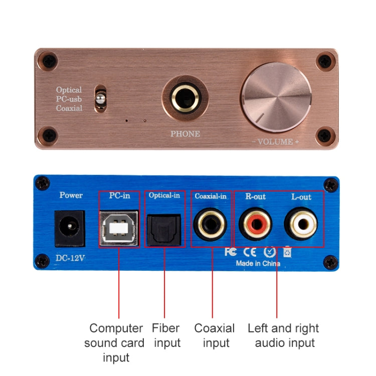 NK-P90 محول رقمي للصوت DAC ومضخم صوت رقمي بالألياف البصرية والمحوري