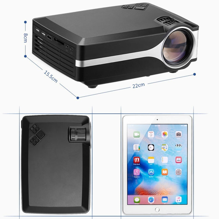 جهاز عرض Wejoy L1 80 لومن بتقنية LCD بحجم 4 بوصات ودقة HD 800*480 بكسل، VGA، HDMI، L1