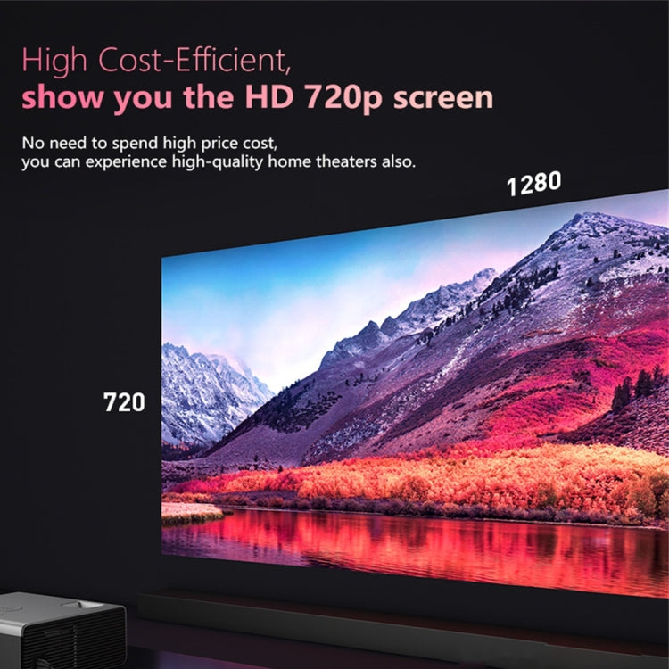 بروجيكتور LED صغير RD825 بدقة 1280x720 وسطوع 2200 لومن للمسرح المنزلي، يدعم HDMI و AV و VGA و USB، نسخة الهاتف المحمول، نسخة الهاتف المحمول