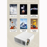 بروجيكتور LED صغير YG520 بدقة 800x480 وسطوع 1800 لومن للمسرح المنزلي، يدعم HDMI و AV و SD و USB و VGA، نسخة الهاتف المحمول، نسخة الهاتف المحمول