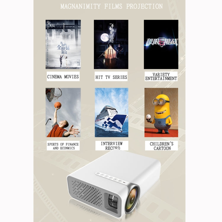 بروجيكتور LED صغير YG520 بدقة 800x480 وسطوع 1800 لومن للمسرح المنزلي، يدعم HDMI و AV و SD و USB و VGA، نسخة الهاتف المحمول، نسخة الهاتف المحمول