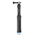 RUIGPRO حامل ثلاثي القوائم يدوي قطعة واحدة عصا سيلفي تلسكوبية لمثبت أحادي لـ GoPro، Insta360، DJI وكاميرات الحركة الأخرى، أسود