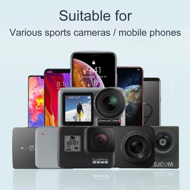 RUIGPRO حامل ثلاثي القوائم يدوي قطعة واحدة عصا سيلفي تلسكوبية لمثبت أحادي لـ GoPro، Insta360، DJI وكاميرات الحركة الأخرى، أسود