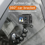 حامل مشبك بفكي شفط لكاميرات GoPro، Insta360، DJI وكاميرات الحركة الأخرى، مشبك بفكي شفط