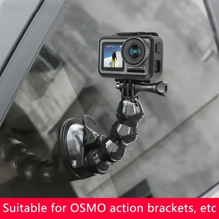 حامل مشبك بفكي شفط لكاميرات GoPro، Insta360، DJI وكاميرات الحركة الأخرى، مشبك بفكي شفط