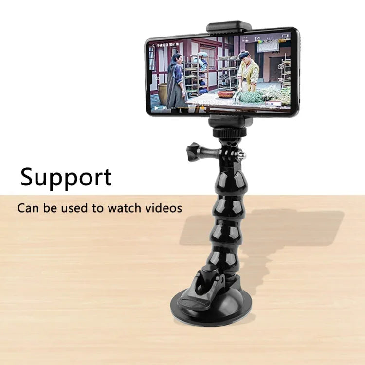 حامل مشبك بفكي شفط لكاميرات GoPro، Insta360، DJI وكاميرات الحركة الأخرى، مشبك بفكي شفط