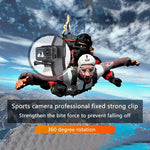 RUIGPRO مشبك تثبيت دوار بزاوية 360 درجة لحقيبة الظهر مع مسمار لـ GoPro، Insta360، DJI وكاميرات الحركة الأخرى، مشبك دوار 360 درجة