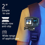 RUIGPRO مشبك تثبيت دوار بزاوية 360 درجة لحقيبة الظهر مع مسمار لـ GoPro، Insta360، DJI وكاميرات الحركة الأخرى، مشبك دوار 360 درجة