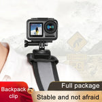 RUIGPRO مشبك تثبيت لحقيبة الظهر مع مسمار من نوع خطاف وحلقة لـ GoPro، Insta360، DJI وكاميرات الحركة الأخرى، مشبك خطاف وحلقة