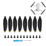 مجموعة 8 قطع من مراوح جناح سريعة التحرير منخفضة الضوضاء Sunnylife 4726F لـ DJI Mavic Mini 1، لـ DJI Mavic Mini 1 فضي، لـ DJI Mavic Mini 1 ذهبي