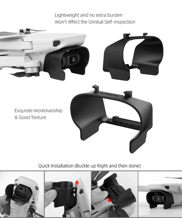 غطاء عدسة كاميرا Sunnylife MM-Q9264 مضاد للوهج لـ DJI Mavic mini / Mini 4K / DJI Mini 2 SE، لـ DJI Mavic mini