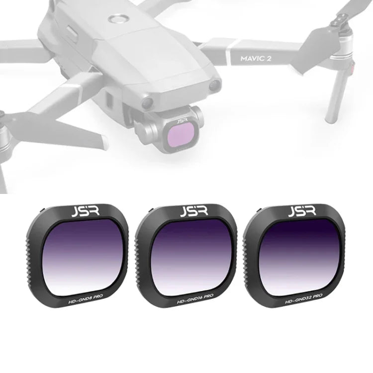 فلتر عدسة تدرج 3 في 1 JSR Drone GND8+GND16+GND32 لـ DJI MAVIC 2 Pro، GND8+GND16+GND32