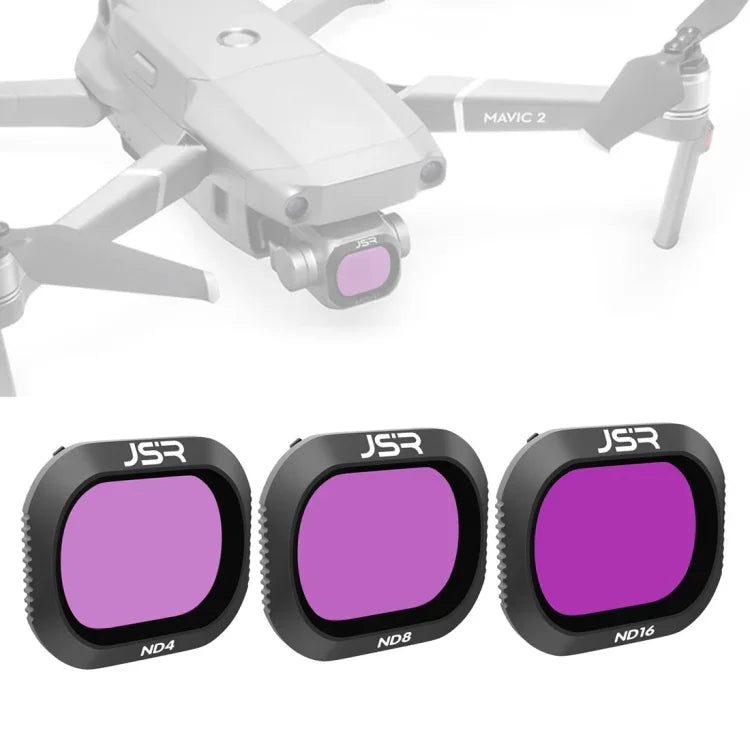 فلتر عدسة ND 3 في 1 JSR Drone ND4+ND8+ND16 لـ DJI MAVIC 2 Pro، ND4+ND8+ND16