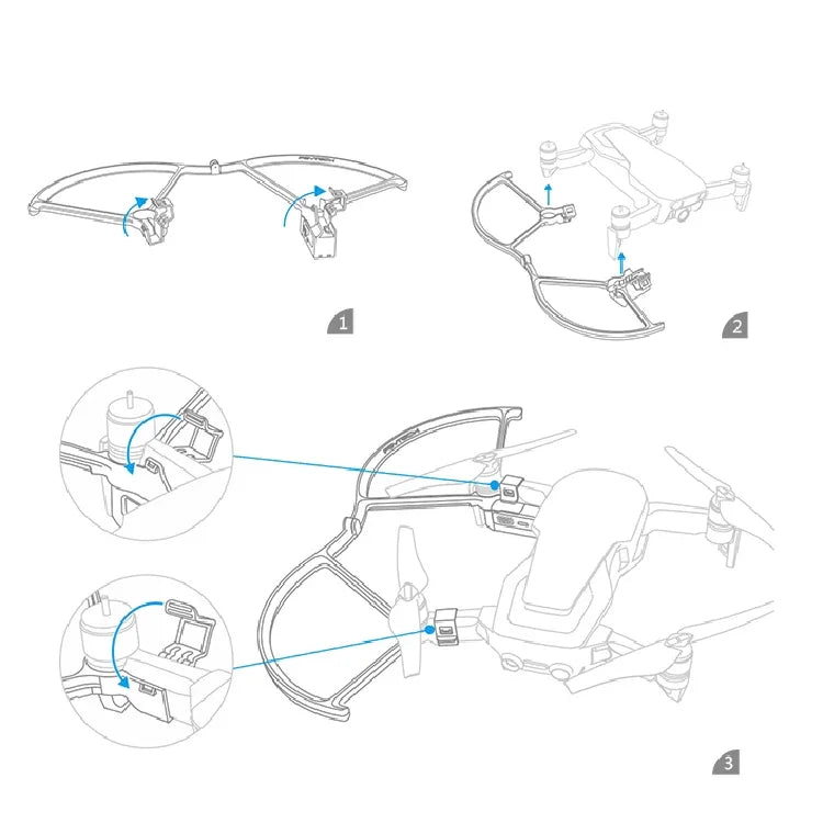 حامي مروحة LED مضيء PGYTECH P-UN-034 لـ DJI Mavic Air، لـ DJI Mavic Air