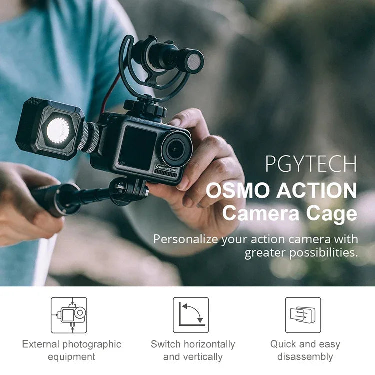 ملحق قفص أرنب لكاميرا رياضية PGYTECH P-11B-010 لفلوغ DJI Osmo Action