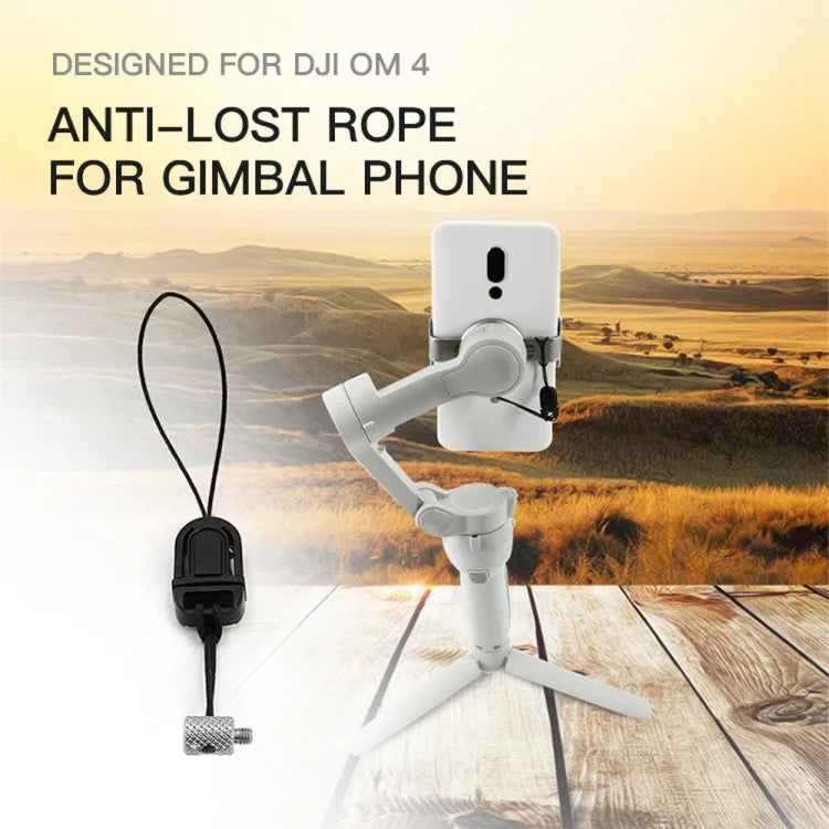مشبك حامل هاتف STARTRC مع حبل مضاد للفقدان وحزام مضاد للسقوط لـ DJI OM4 / Osmo Mobile 3