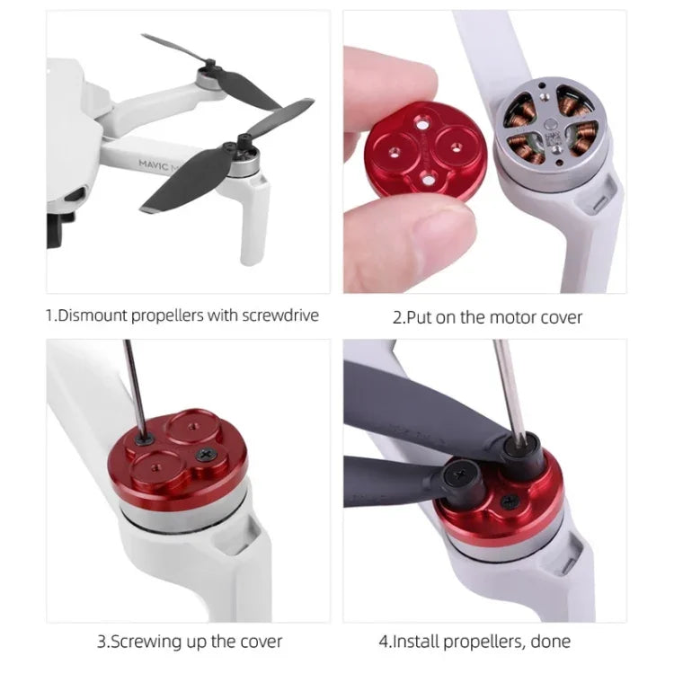 4 قطع Sunnylife غطاء حماية معدني للمحرك لـ DJI Mini 2