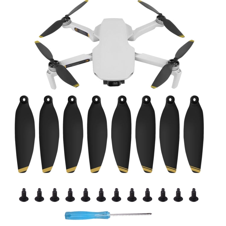 8 قطع/طقم Sunnylife 4726F مراوح جناح سريعة التحرير منخفضة الضوضاء لـ DJI Mini 2، لـ DJI Mini 2 Silver، لـ DJI Mini 2 Gold