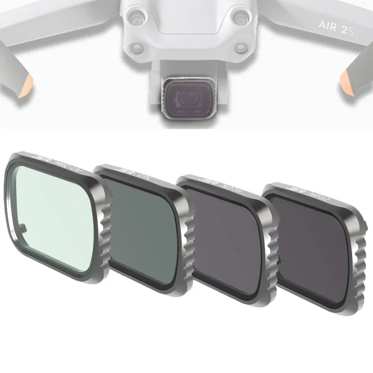 فلتر عدسة JSR KS 4 في 1 UV + CPL + ND16 + ND32 لطائرة DJI Air 2S، إطار من الألمنيوم، UV + CPL + ND16 + ND32
